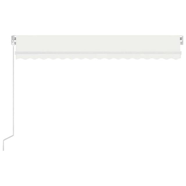 Berkfield Home Manual Retractable Awning with LED 400x300 cm Cream - image 1