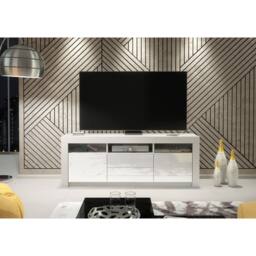 Creative Furniture Shine TV Unit 160cm - White with Gloss Doors - thumbnail 2