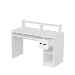 Destina Home Eslem Computer Desk with Drawer & Shelves in White - Size: 2 Pack - thumbnail 5