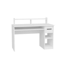 Destina Home Eslem Computer Desk with Drawer & Shelves in White - Size: 2 Pack - thumbnail 1