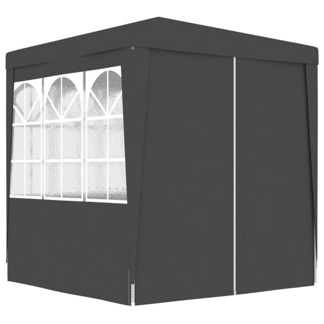 Berkfield Home Professional Party Tent with Side Walls 2x2 m Anthracite 90 g/m? in Black - image 1