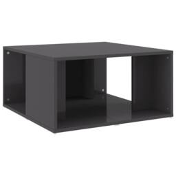 Berkfield Home Stylish Coffee Tables 4 pcs High Gloss Grey 33x33x33 cm Engineere - Size: 33 x 33 x 33 cm - thumbnail 8