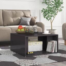Berkfield Home Stylish Coffee Tables 4 pcs High Gloss Grey 33x33x33 cm Engineere - Size: 33 x 33 x 33 cm