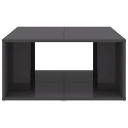 Berkfield Home Stylish Coffee Tables 4 pcs High Gloss Grey 33x33x33 cm Engineere - Size: 33 x 33 x 33 cm - thumbnail 6