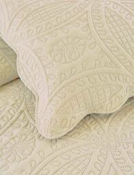 Chums Olivia Quilted Bedspread Set Includes FREE Quilted Pillowsham(s) in Ecru - Size: King - thumbnail 2