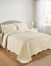 Chums Olivia Quilted Bedspread Set Includes FREE Quilted Pillowsham(s) in Ecru - Size: King