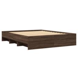 Berkfield Home Durable Bed Frame Frame Brown Oak 150x200 cm King Size Wood - thumbnail 7