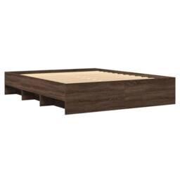 Berkfield Home Durable Bed Frame Frame Brown Oak 150x200 cm King Size Wood - thumbnail 4