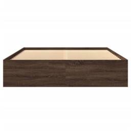 Berkfield Home Durable Bed Frame Frame Brown Oak 150x200 cm King Size Wood - thumbnail 5