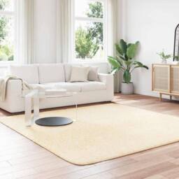 Berkfield Home Shaggy Rug High Pile NAVARRA Cream 240x240 cm Polyester - Size: Medium - thumbnail 1