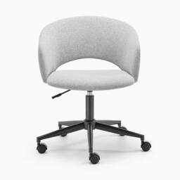 FurnitureboxUK Delaney Grey Fabric Swivel Office Chair - thumbnail 4