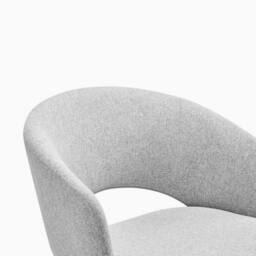 FurnitureboxUK Delaney Grey Fabric Swivel Office Chair - thumbnail 6