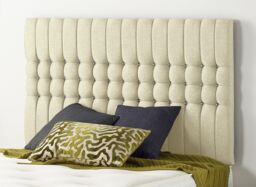 Somnior Galaxy Divan Bed Base With 2 Drawers & Upholstered Headboard Linen Fabric in Cream - Size: King - thumbnail 2