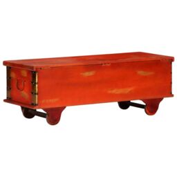 Berkfield Home Storage Box Red 110x40x40 cm Solid Acacia Wood - Size: 110 x 40 x 40 cm - thumbnail 5