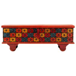Berkfield Home Storage Box Red 110x40x40 cm Solid Acacia Wood - Size: 110 x 40 x 40 cm - thumbnail 4