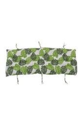 Living and Home Linen Sun Lounger Cushion with Banana Leaf Print for Garden & Patio in Green - thumbnail 3