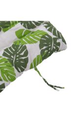 Living and Home Linen Sun Lounger Cushion with Banana Leaf Print for Garden & Patio in Green - thumbnail 8