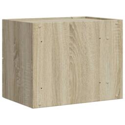 Berkfield Home Wall-mounted Bedside Cabinet Sonoma Oak 45x30x35 cm in Tan - Size: 45 x 30 x 35 cm - thumbnail 6