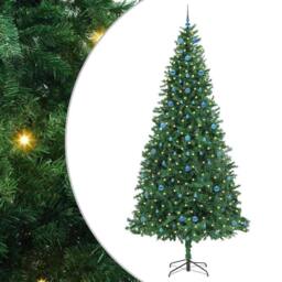 Berkfield Home Artificial Christmas Tree with 300 LEDs with Stand Green 300 cm - thumbnail 2