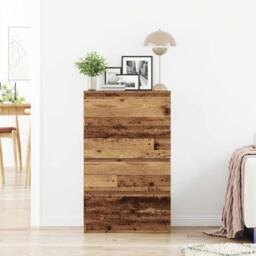 Berkfield Home Sideboard Old Wood 60x35x98.5 cm Engineered Wood in Brown - thumbnail 1