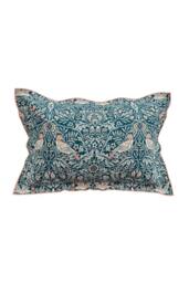 Morris & Co 'Bird' Cotton Duvet Cover Set in Blue - Size: Super King - thumbnail 4
