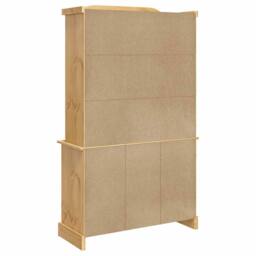 Berkfield Home Highboard Corona Brown 112x43x196 cm Solid Wood Mexican Pine in Light Tan - Size: 112 x 43 x 196 cm - thumbnail 7