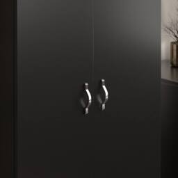 HD Designs 2 Door Wardrobe MDF 1700x760x470 mm in Black - thumbnail 6