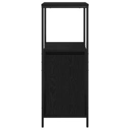 Berkfield Home Bathroom Cabinet with Shelves Black Oak 36x35x95 cm - Size: 36 x 35 x 95 cm - thumbnail 6