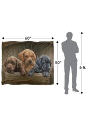 Wild Wings Puppies Silky Touch Super Soft Throw Blanket 152 X 127 cm in White - thumbnail 5