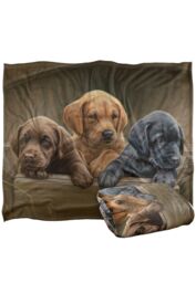 Wild Wings Puppies Silky Touch Super Soft Throw Blanket 152 X 127 cm in White - thumbnail 2