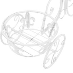 Berkfield Home Plant Stand Bicycle Shape Vintage Style Metal in White - thumbnail 5
