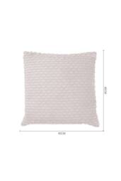 H&O Direct Corduroy Throw Pillow with Pillow Insert in Beige - Size: 45 cm x 45 cm - thumbnail 2