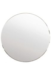 MirrorOutlet All Glass Bevelled Classic Design Round Mirror 60 x 60CM in Silver - Size: 1 Pack - thumbnail 2