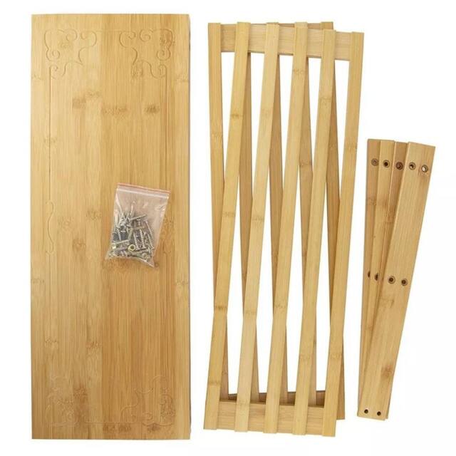 VOGREX Bamboo 3 Tier Shoe Storage Bench Hallway Organiser in Beige - image 1