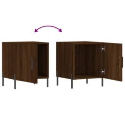 Berkfield Home Bedside Cabinets 2 pcs Brown Oak 40x40x50 cm Engineered Wood - Size: 40 x 40 x 50 cm - thumbnail 9