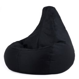 icon Recliner Indoor Outdoor Bean Bag Khaki Bean Bag Chair in Black - thumbnail 3