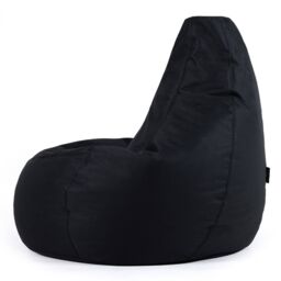 icon Recliner Indoor Outdoor Bean Bag Khaki Bean Bag Chair in Black - thumbnail 5