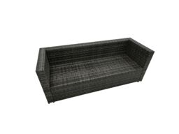 Fimous Patio Furniture Sets with Corner Sofa Coffee Table 2 Small Footstools in Dark Grey - thumbnail 4
