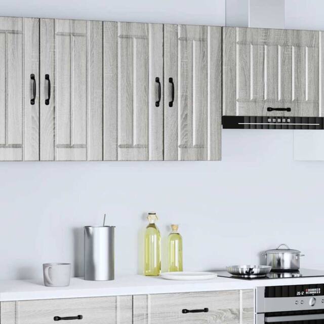 Berkfield Home Kitchen Wall Cabinet Lucca Grey Sonoma Engineered Wood - image 1
