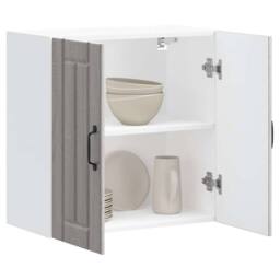 Berkfield Home Kitchen Wall Cabinet Lucca Grey Sonoma Engineered Wood - thumbnail 2
