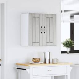 Berkfield Home Kitchen Wall Cabinet Lucca Grey Sonoma Engineered Wood - thumbnail 4