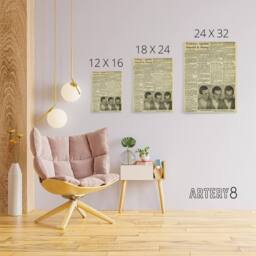 "Artery8 Assassination Kennedy JFK Harvey Oswald Canvas Wall Art Print in Beige - Size: W18"" x H24""" - thumbnail 4