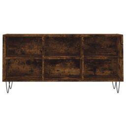 Berkfield Home TV Cabinet Smoked Oak 103.5x30x50 cm Engineered Wood in Brown - thumbnail 4