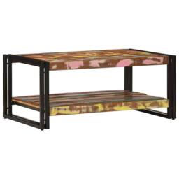 Berkfield Home Durable Coffee Table Multicolour 90x50x38 cm Solid Wood Reclaimed - Size: 90 x 50 x 38 cm