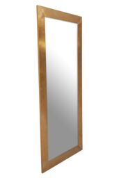 Orsina Minimalist Gold Rectangular Wall Mirror, Brushed Gold Stainless Steel Frame Mirror for Living Room - thumbnail 2