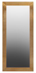 Orsina Minimalist Gold Rectangular Wall Mirror, Brushed Gold Stainless Steel Frame Mirror for Living Room