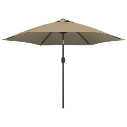 Berkfield Home Garden Parasol with Metal Pole 300 cm Taupe - thumbnail 2