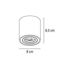 Nordlux Modern Indoor Surface Downlight White Aluminium GU10 Tilting - Mains Powered, IP20 - thumbnail 3
