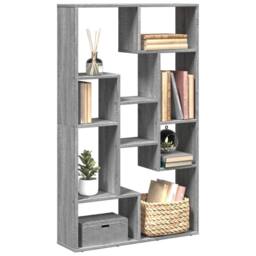Berkfield Home Bookcase Grey Sonoma 72x20x120 cm Engineered Wood - Size: 72 x 20 x 120 cm - thumbnail 2