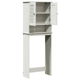 Berkfield Home Toilet Cabinet White 60 x 27 x 161 cm Solid pine wood - thumbnail 5